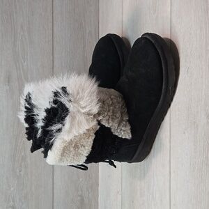 Ugg Aquatalia Women Short Leather Colorblock Boots shoes sz 7
